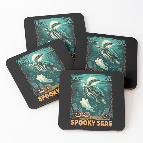 Item preview, halloween Skeleton Sea Turtle Spooky Seas designed and sold by ValerieRodrigue.