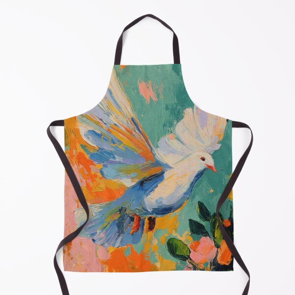 Item preview, White dove in impressionist style designed and sold by ArtHouseNiklas.