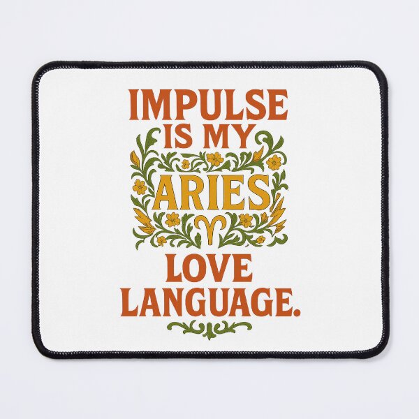 Item preview, Aries "Impulse Is My Love Language" Art Nouveau T-Shirt | Funny Zodiac Tee designed and sold by MySpiritTravels.
