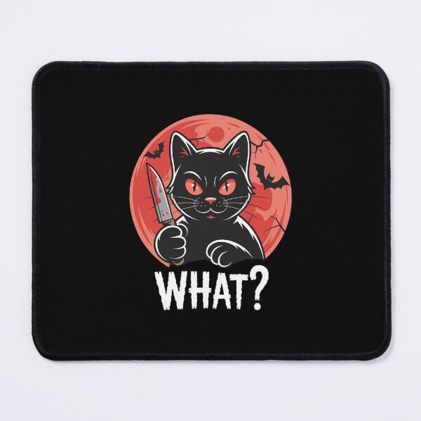 Item preview, Cat What Black Cat Murderous Cat with Knife designed and sold by BiellaSar.