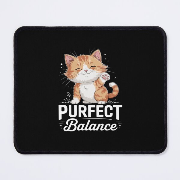Item preview, Cat Yoga Purrfect Balance Happy Cartoon Kitten Perfect Pun designed and sold by BiellaSar.