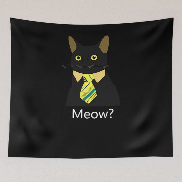 Item preview, Black Business Cat Kitten With Yellow Tie  	 designed and sold by isymndmf88.