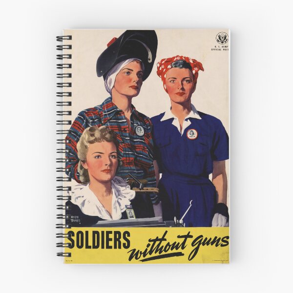Item preview, WWII Poster | Soldiers Without Guns | Women's Role in War | Vintage Art Print | Home Front Tribute | Patriotic Wall Decor designed and sold by artofuniverse.