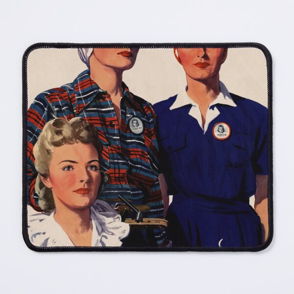 Item preview, WWII Poster | Soldiers Without Guns | Women's Role in War | Vintage Art Print | Home Front Tribute | Patriotic Wall Decor designed and sold by artofuniverse.