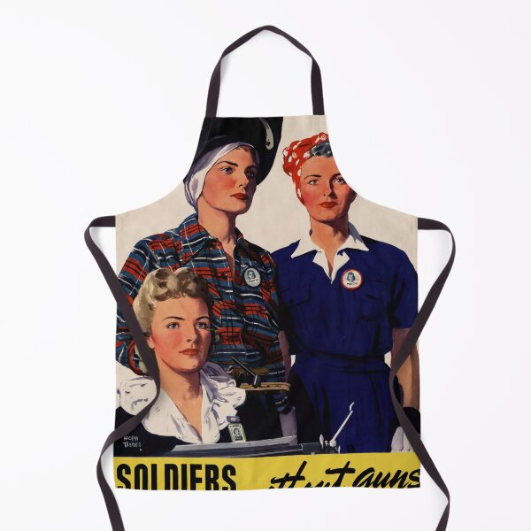 Item preview, WWII Poster | Soldiers Without Guns | Women's Role in War | Vintage Art Print | Home Front Tribute | Patriotic Wall Decor designed and sold by artofuniverse.