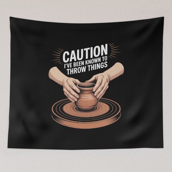 Item preview, Caution I've Been Known to Throw Things, Pottery designed and sold by BiellaSar.