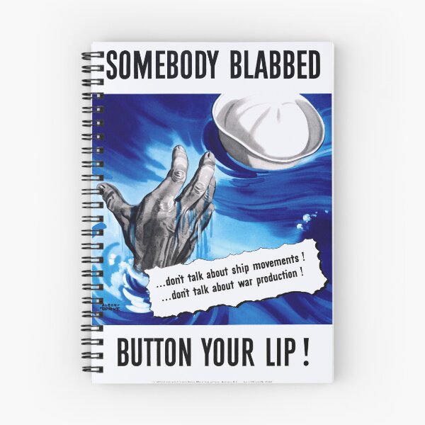 Item preview, World War II Propaganda Poster | Somebody Blabbed by Albert Dorne | Vintage Art Print for History Enthusiasts & Collectors designed and sold by artofuniverse.