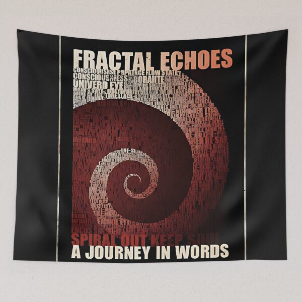 Item preview, Fractal Echoes – Psychedelic Word Spiral Abstract Design designed and sold by ThomasLeesa.