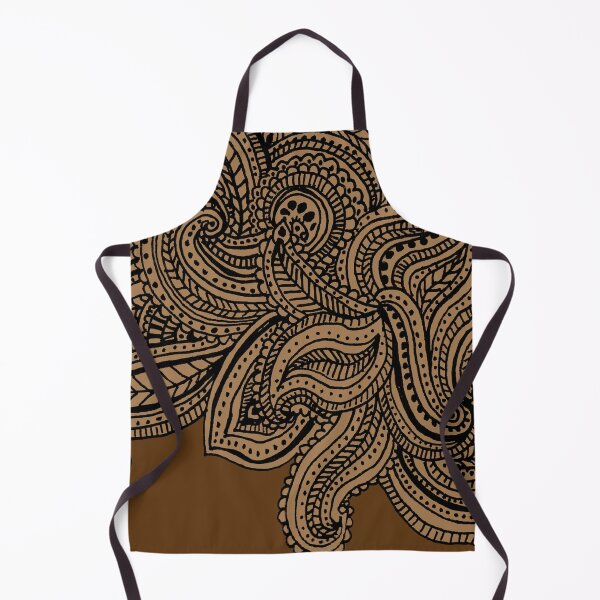 Item preview, Brown shades paisley floral pattern print designed and sold by SpinklyCreations.