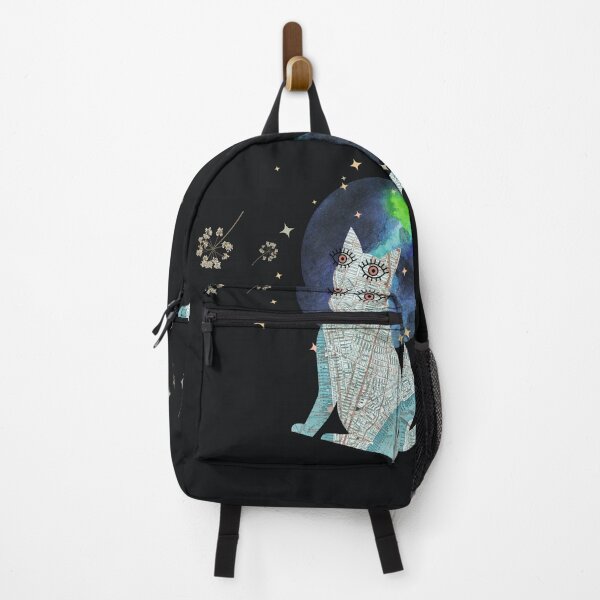 Item preview, Whimsical Map Cat with Celestial Background designed and sold by DADA1988TH.