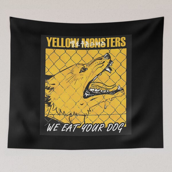 Item preview, Yellow Monsters We Eat Your Dog Textless designed and sold by DAWOLSEN.
