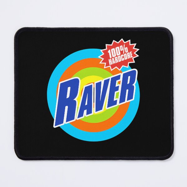 Item preview, 100% Hard.core Raver - Blue Raver on multi.colour bullseye. designed and sold by EvanVanness.