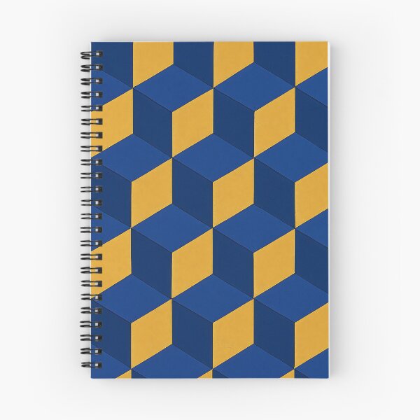 Item preview, Blue and Yellow 3D Cube Pattern designed and sold by ibo-odi-SW.