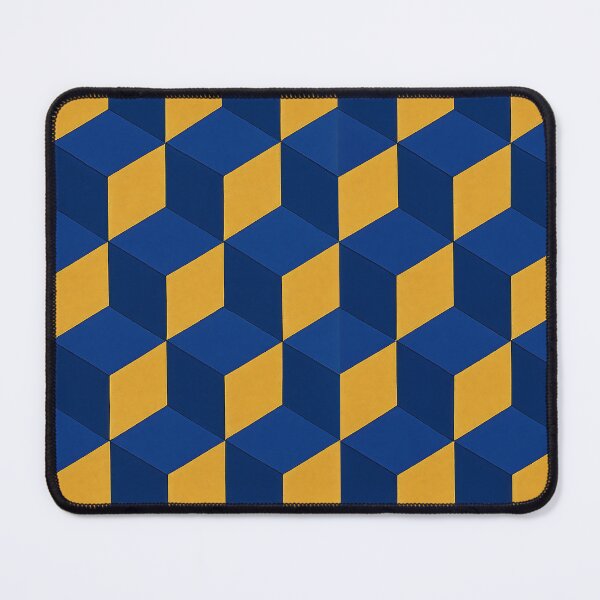 Item preview, Blue and Yellow 3D Cube Pattern designed and sold by ibo-odi-SW.