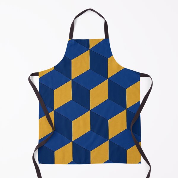 Item preview, Blue and Yellow 3D Cube Pattern designed and sold by ibo-odi-SW.