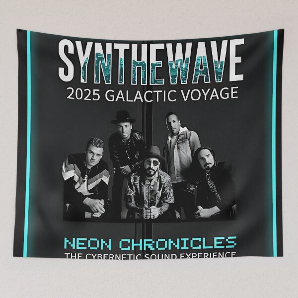 Item preview, Synthewave 2025 Galactic Voyage – Neon Chronicles Cyberpunk Concert Poster designed and sold by jeoncoulter.