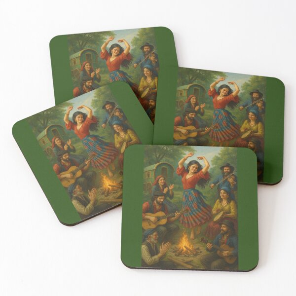 Item preview, Gypsy Campfire Dance – Folk Celebration in the Forest designed and sold by alizo74.