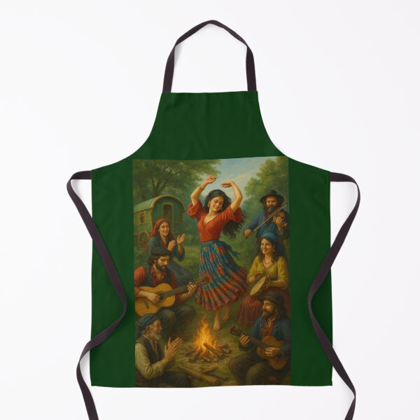 Item preview, Gypsy Campfire Dance – Folk Celebration in the Forest designed and sold by alizo74.