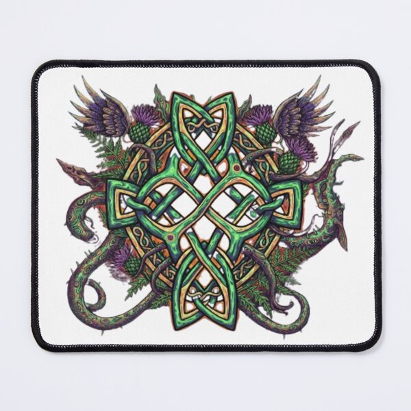 Item preview, Celtic Knot Thistle Dragon – Mystical Tribal Design designed and sold by CelticSoulShop.