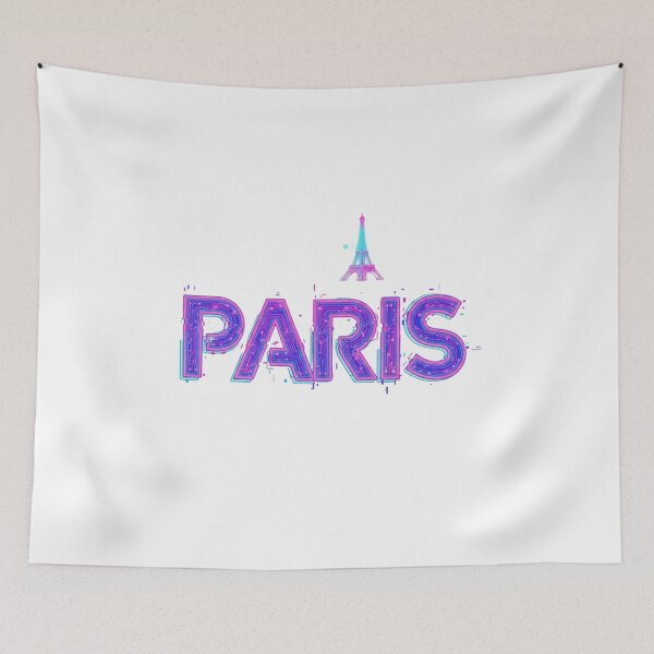 Item preview, Paris Neon Wave Typography — Flowing Electric Wordmark with Eiffel Spire (Transparent PNG & SVG designed and sold by Momay-designer.