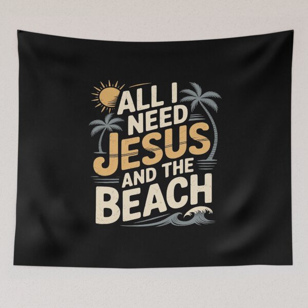 Item preview, All I Need Is Jesus And The Beach Christian Summer designed and sold by August4Laughs25.