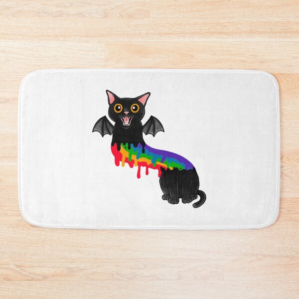 Item preview, Vampire Bat Cat – Creepy Cute Rainbow Drip Gothic Illustration designed and sold by J-Mindful.