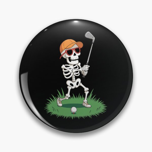 Item preview, Halloween Skeleton Funny Golf designed and sold by ValerieRodrigue.