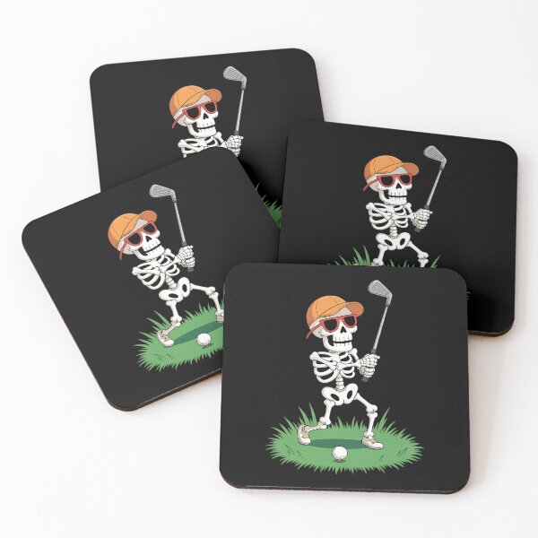Item preview, Halloween Skeleton Funny Golf designed and sold by ValerieRodrigue.
