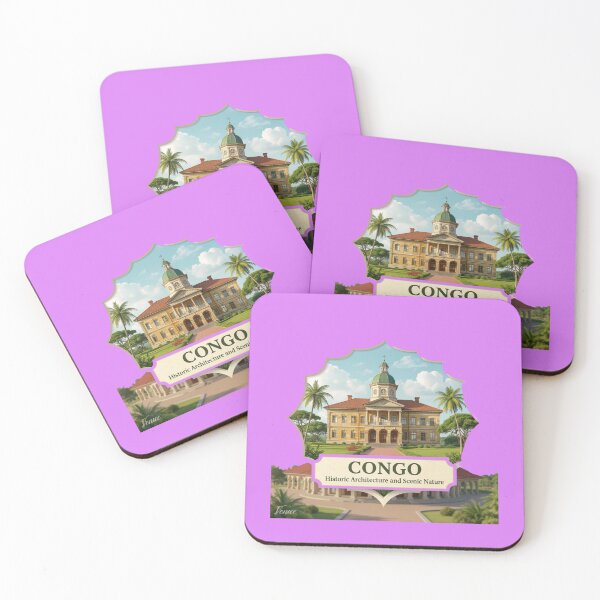 Item preview, Congo Historic Architecture and Scenic Nature – 3D Artistic Label   designed and sold by PaintMeWorld.