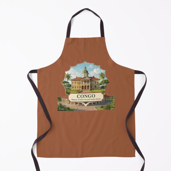 Item preview, Congo Historic Architecture and Scenic Nature – 3D Artistic Label designed and sold by PaintMeWorld.
