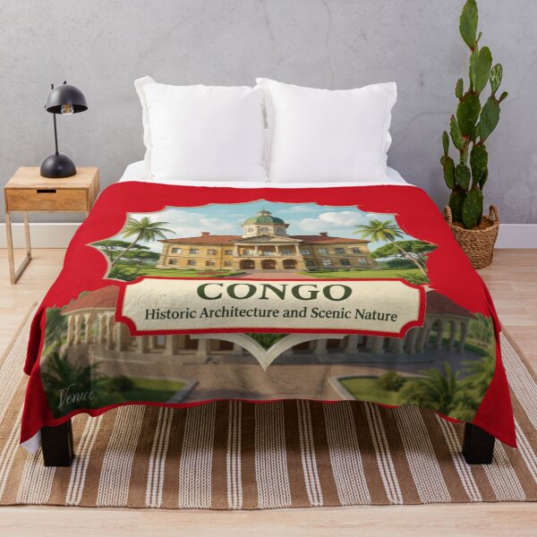 Item preview, Congo Historic Architecture and Scenic Nature – 3D Artistic Label   designed and sold by PaintMeWorld.