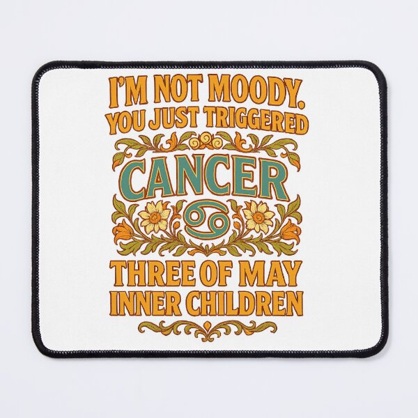 Item preview, Cancer “I’m not moody. You just triggered three of my inner children” Art Nouveau T-Shirt | Moody Zodiac Humor designed and sold by MySpiritTravels.