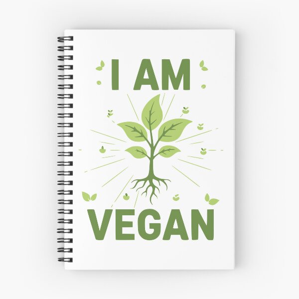Item preview, I am vegan graphic vegan slogan for plant based gift designed and sold by LuxeGraphix.