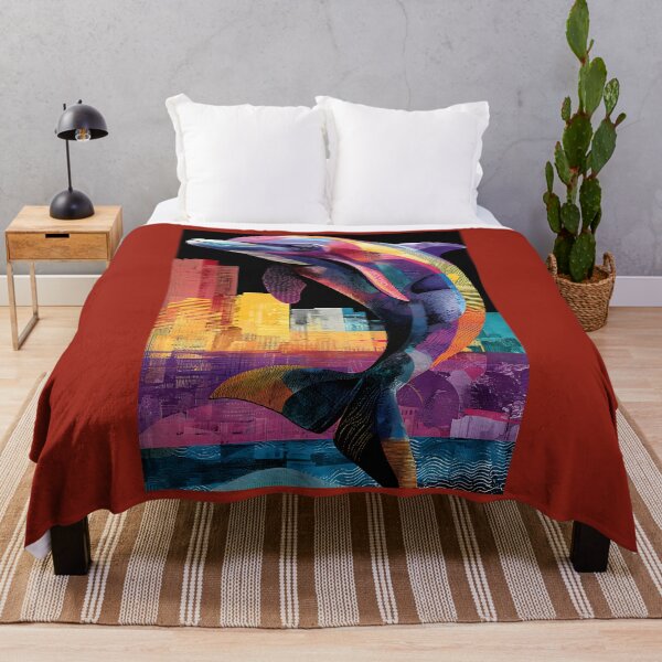 Item preview, Save the Dolphins - Vibrant Urban Portrait with Dynamic Colors and Energy designed and sold by OlfactoART Studio.