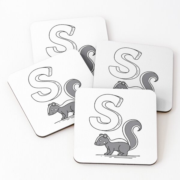 Item preview, An illustration of letter S stand for Skunk designed and sold by rasagamastore.