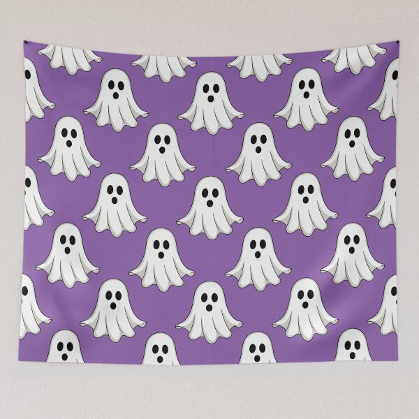 Item preview, Purple Halloween Ghost Pattern designed and sold by WeTheWeirdosCo.