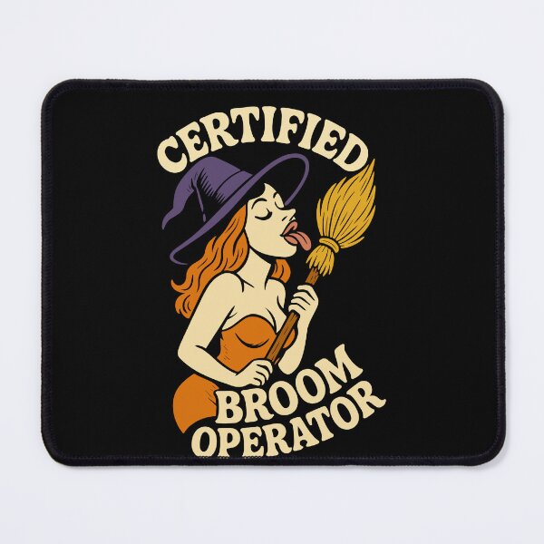 Item preview, Certified Broom Operator Funny witch Halloween designed and sold by LuminOrb.