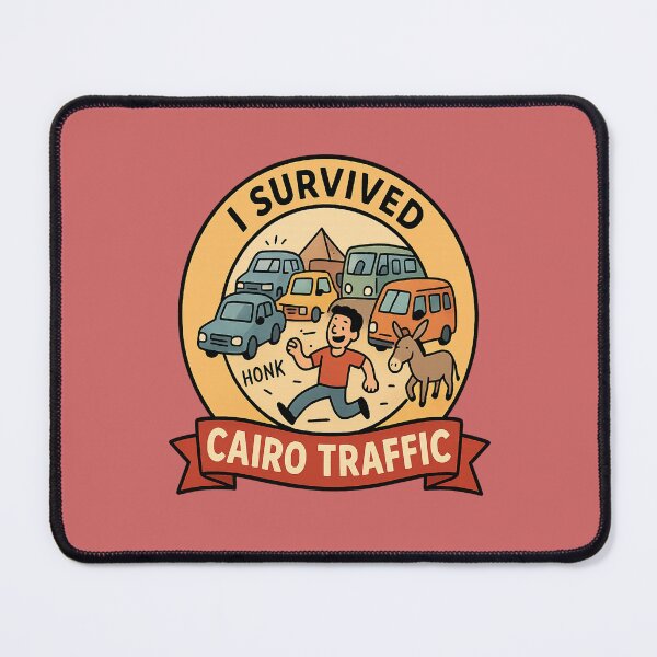 Item preview, I Survived Cairo Traffic – Funny Egyptian Cityscape Design designed and sold by Globalcitytees.