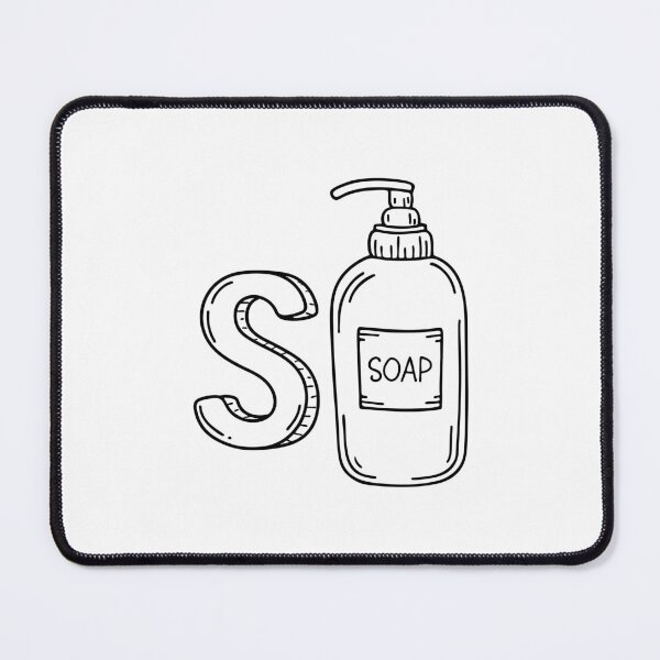 Item preview, An illustration of letter S stand for Soap dispenser designed and sold by rasagamastore.