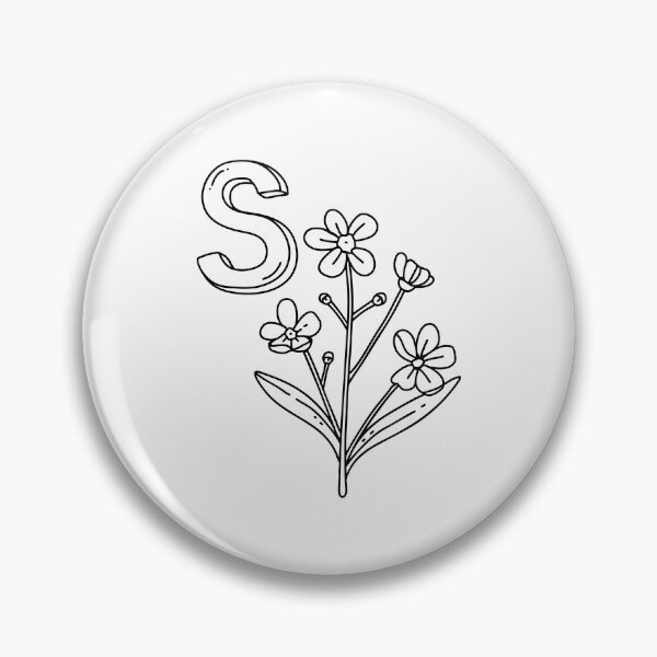 Artikelvorschau, Eine Illustration des Buchstabens S steht für Seifenkraut entworfen und verkauft von rasagamastore.