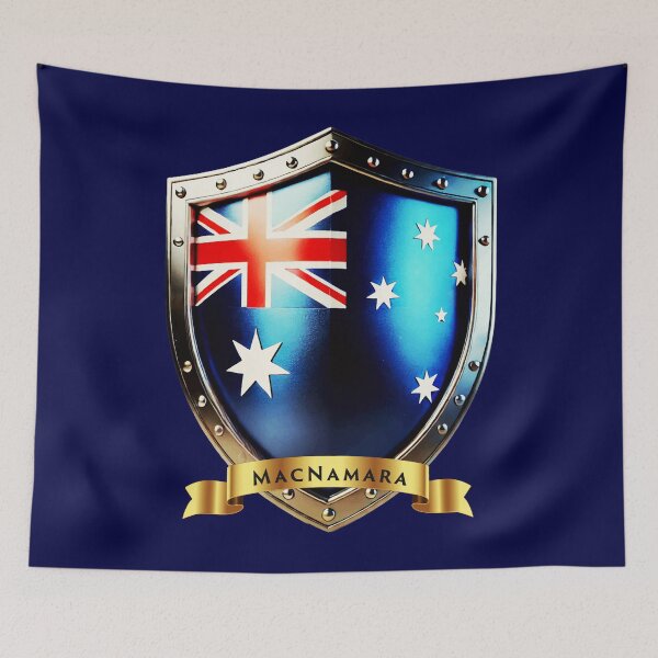 Artikelvorschau, Wappen der Familie MacNamara in Australien, fettes traditionelles Wappen entworfen und verkauft von Highlandkings.