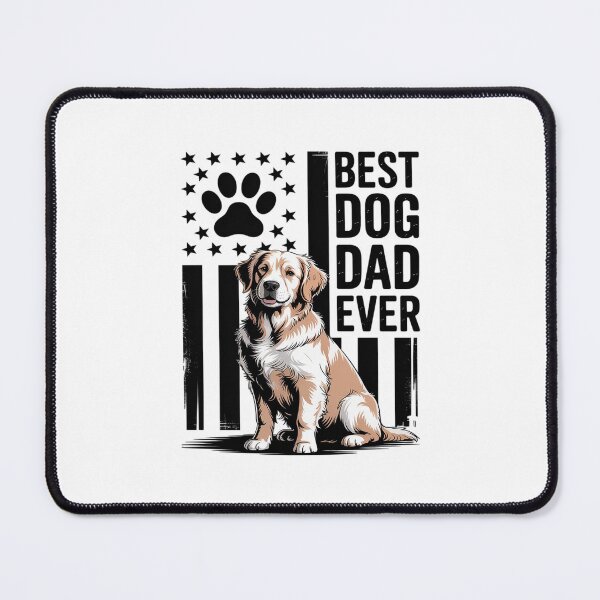 Artikelvorschau, Best Dog Dad Ever Men American Flag Fathers Day Funny Dog entworfen und verkauft von Idarmotar.