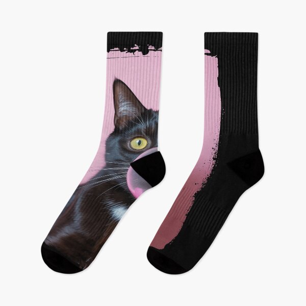 Item preview, Black Cat Chewing Pink Bubble Gum designed and sold by Idarmotar.