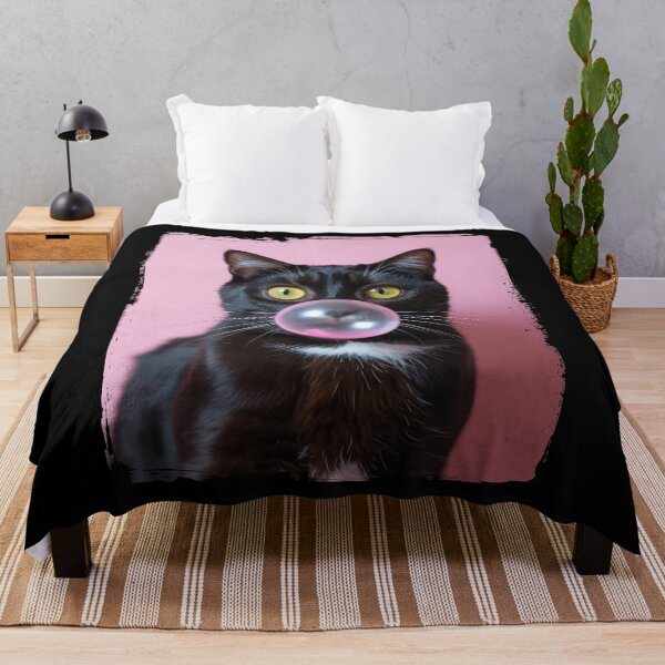Item preview, Black Cat Chewing Pink Bubble Gum designed and sold by Idarmotar.