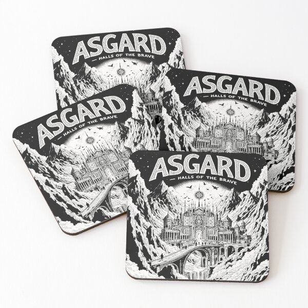 Item preview, Viking Asgard Valhalla Norse Mythology Illustration Black and White designed and sold by 2gather1ness.