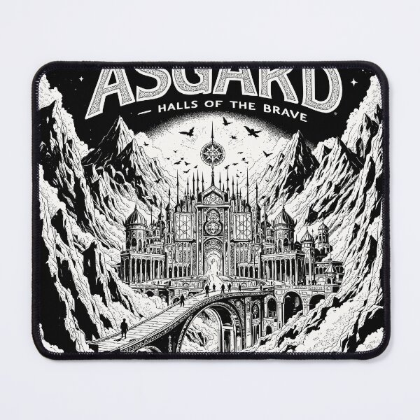 Item preview, Viking Asgard Valhalla Norse Mythology Illustration Black and White designed and sold by 2gather1ness.