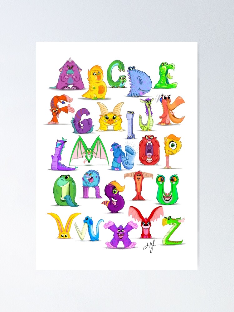 Adorable Animal Alphabet Poster for Sale by SamAnnDesigns