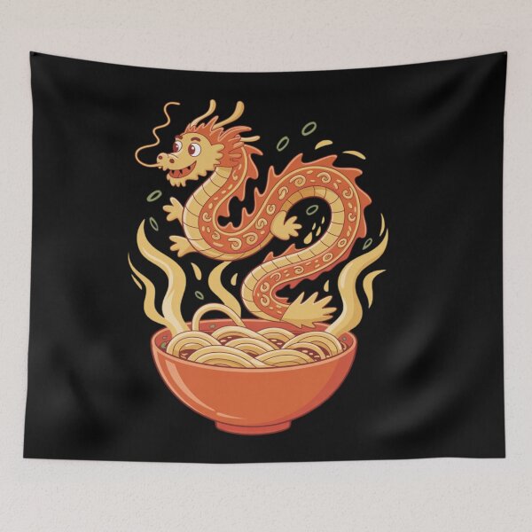 Item preview, Vietnamese Food - funny pho soup and Dragon designed and sold by DamioPolArt.