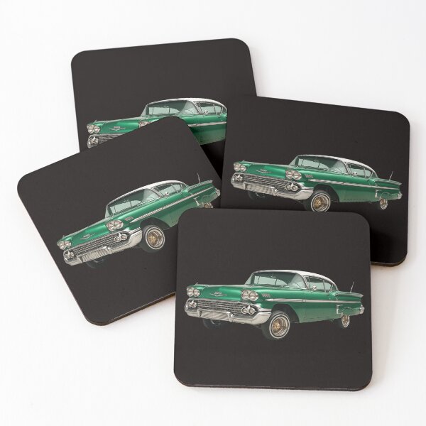 Item preview, Classic Green 1958 Chevy Impala Lowrider designed and sold by Tatko Designs.