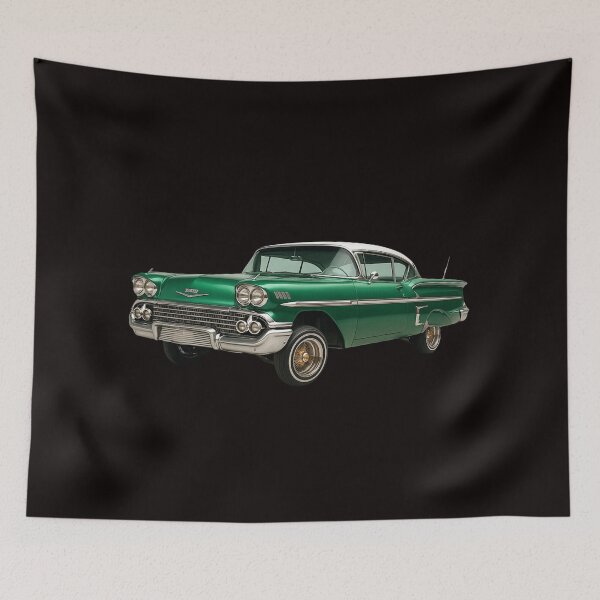 Item preview, Classic Green 1958 Chevy Impala Lowrider designed and sold by Tatko Designs.